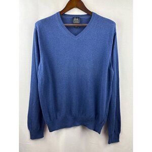 Men’s Jos. A. Bank Large Cobalt Blue Long Sleeve V-Neck Sweater